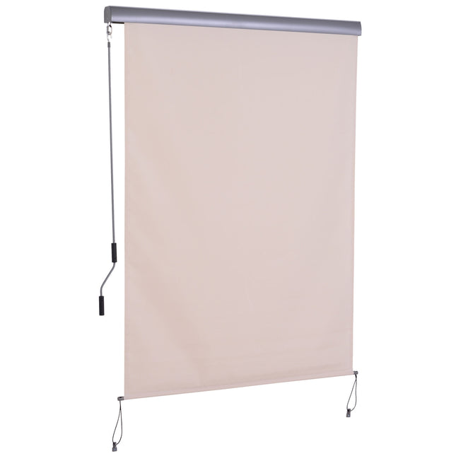 Vertikalmarkise, Wind- und Sichtschutz, 140x250cm Creme