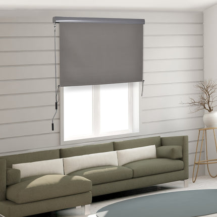 Balcony Awning Screen - Wind Protection & Privacy, Grey, 140x250 cm