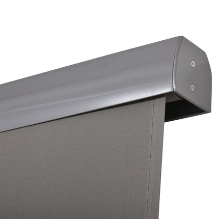 Balcony Awning Screen - Wind Protection & Privacy, Grey, 140x250 cm