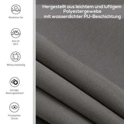 Balcony Awning Wind & Privacy Screen, Grey, 160x250cm