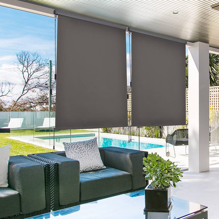 Balcony Awning Wind & Privacy Screen, Grey, 160x250cm
