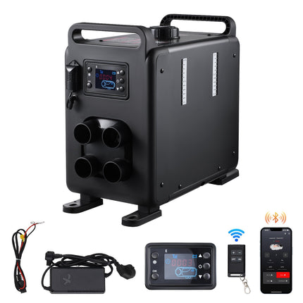 Vertical Diesel Air Heater 8 kW, 12V/24V, Bluetooth App, CO Alarm