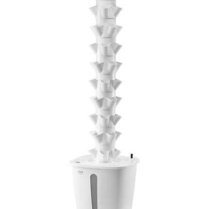 Vertical Hydroponic Tower, 50 Pods, 10-Tier, Rolling, Water Pump