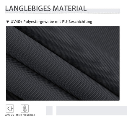 Vertikalmarkise 200x292 cm, verstellbares graues Aluminium