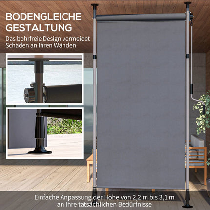 Dark gray Weatherproof Balcony awning - 150x220-310cm