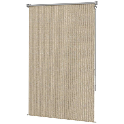 Roller blind for outdoor use, Blackout Privacy Screen, 120x185 cm, Beige