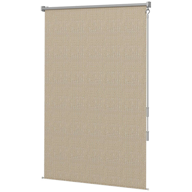 Rollo für den Außenbereich, Verdunkelungs-Sichtschutz, 120x185 cm, Beige