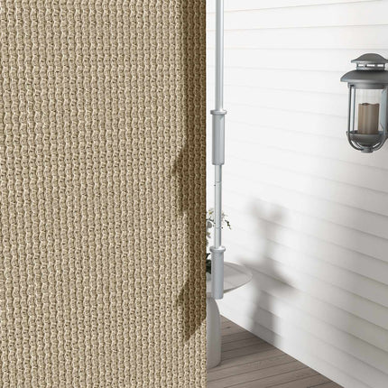 Roller blind for outdoor use, Blackout Privacy Screen, 120x185 cm, Beige