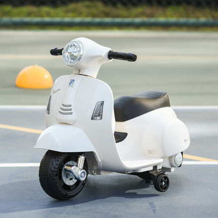 Electric children's motorcycle, 18-36 months, LED lights, white