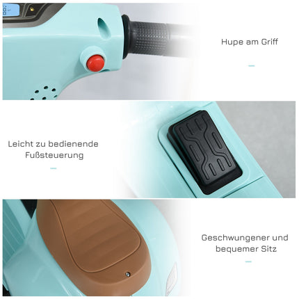 Elektrische Aufsitz-Vespa für Kinder, 18-36 Monate, grün