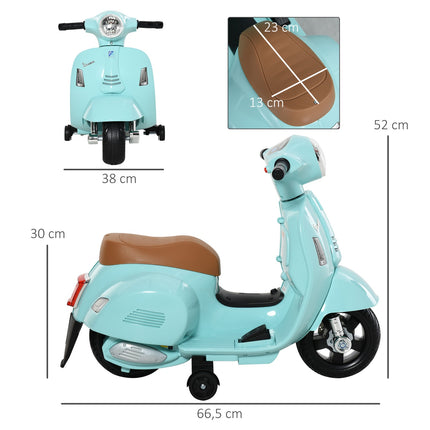 Elektrische Aufsitz-Vespa für Kinder, 18-36 Monate, grün