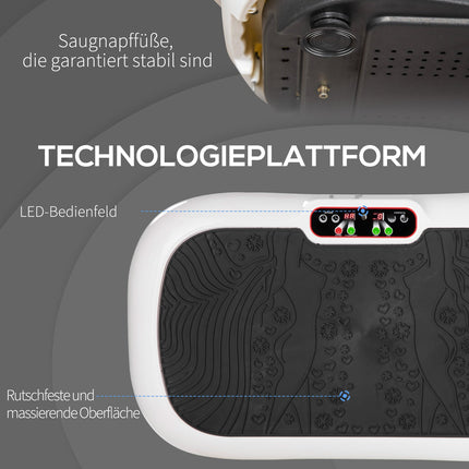 Vibrationsplatte mit Band – 200 W, 99 Stufen, bis 120 kg