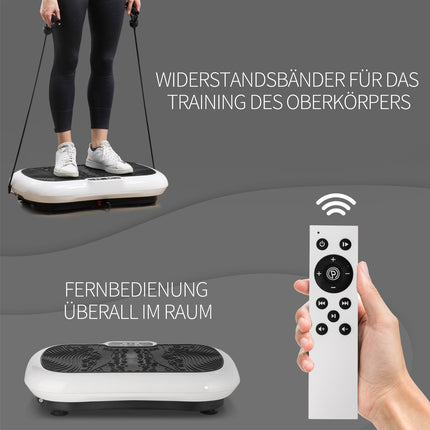 Vibrationsplatte mit Band – 200 W, 99 Stufen, bis 120 kg