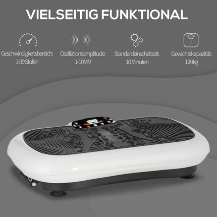 Vibrationsplatte mit Band – 200 W, 99 Stufen, bis 120 kg