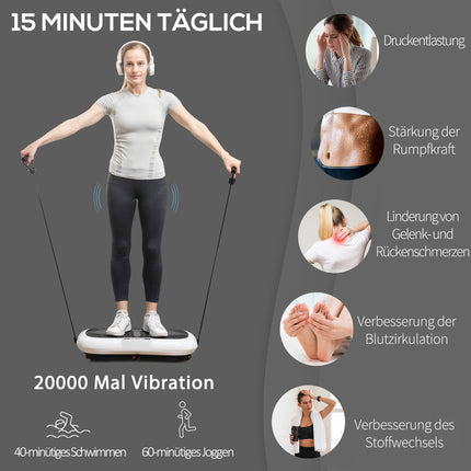 Vibrationsplatte mit Band – 200 W, 99 Stufen, bis 120 kg