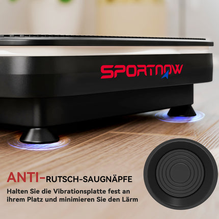Vibrační plošina pro fitness, Bluetooth, 99 rychlostí, černá