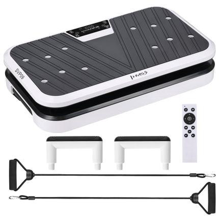 Vibrationsplatte mit Liegestützgriffen, Bluetooth, 5 Programmen