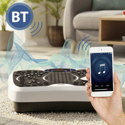Vibration Platform with Resistance Bands, Bluetooth, 5 Programs