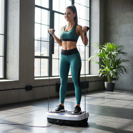 Vibration Platform with Resistance Bands, Bluetooth, 5 Programs