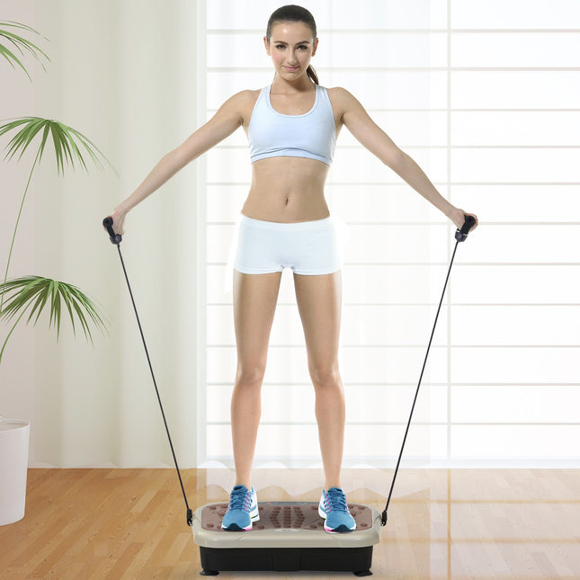 Vibrationsplatte Fitnesstrainer mit LED-Display und Band