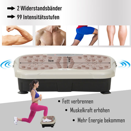 Vibrationsplatte Fitnesstrainer mit LED-Display und Band