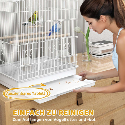 Vintage Bird Cage for Small Birds, 46.5 x 36 x 59 cm