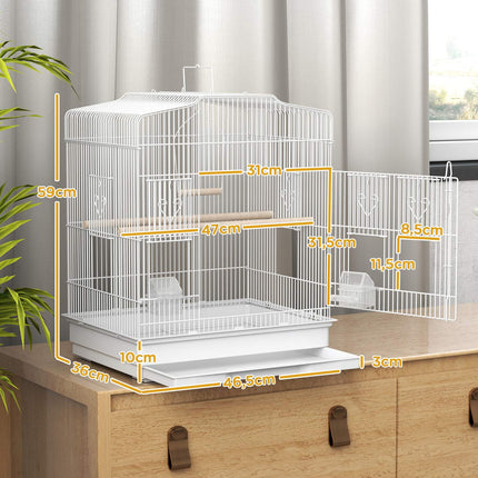 Vintage Bird Cage for Small Birds, 46.5 x 36 x 59 cm