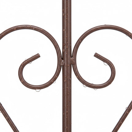 Gartenrankgitter aus Vintage-Metall, Fleur-de-Lis-Spitze, kompakt