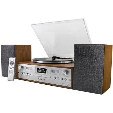 Vinyl-CD-Radio-System mit Bluetooth, Retro-Stil der 70er Jahre