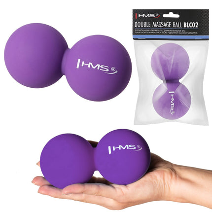 Violetter Doppel-Massageball – Lindert Muskelverspannungen