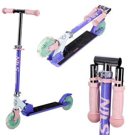 Violet Kick Scooter, 120mm Wheels, Adjustable Height