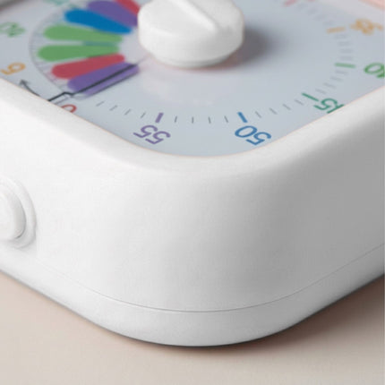Visual Timer with Rainbow Countdown, 60-Minute, White