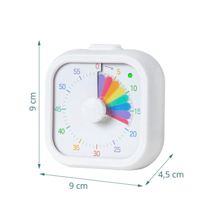 Visual Timer with Rainbow Countdown, 60-Minute, White