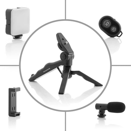 Vlogging-Kit mit Licht, Mikrofon und Fernbedienung Plodni InnovaGoods 6-teilig