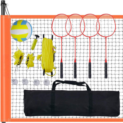 Volleyball and Badminton Net Set – Adjustable, Portable