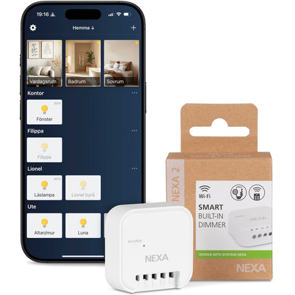 WBD-01 Smart Einbau-Empfänger Dimmer 250W System Nexa 2 WiFi/433