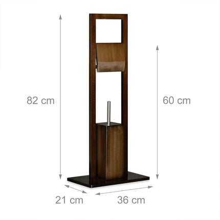 WC-Stuhl Bambus dunkelbraun