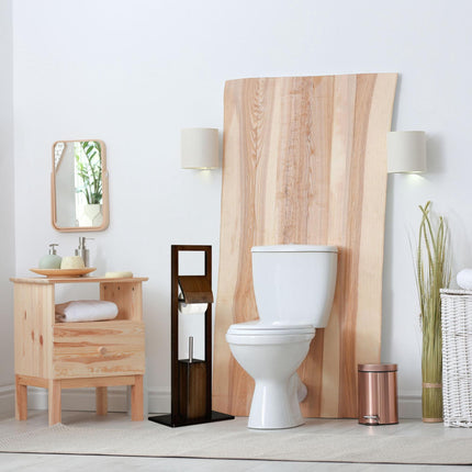 WC-Stuhl Bambus dunkelbraun