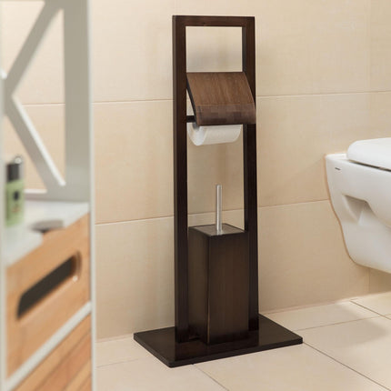 WC-Stuhl Bambus dunkelbraun