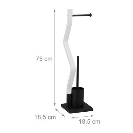 Chaise de WC noir/blanc