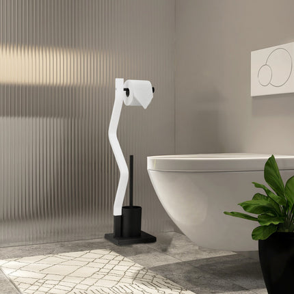 Chaise de WC noir/blanc