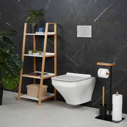 WC-Stuhl aus Bambus und Eisen