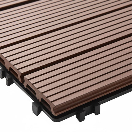 WPC Interlocking Floor Tiles, 60x30 cm, Wood Finish