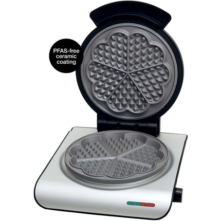 Waffle Maker, Ceramic Coating, Silver Finish