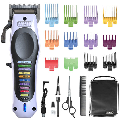 Wahl Color Pro Lithium Cordless Hair Clipper, 0.7–28 mm, Colour-Coded Combs