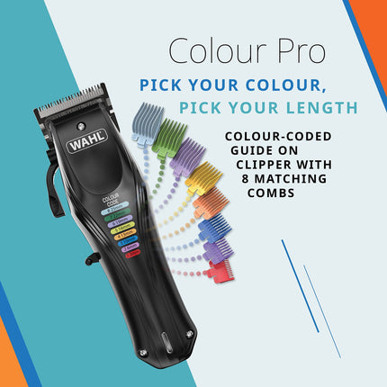 Wahl Colour Pro Cordless Pet Clipper with 8 Guide Combs, Up to 120 Minutes