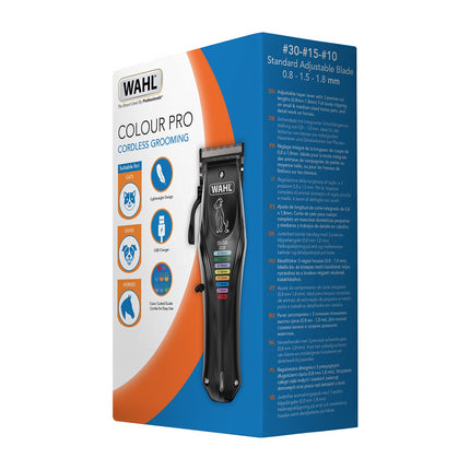 Wahl Colour Pro Cordless Pet Clipper with 8 Guide Combs, Up to 120 Minutes