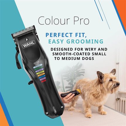 Wahl Colour Pro Cordless Pet Clipper with 8 Guide Combs, Up to 120 Minutes