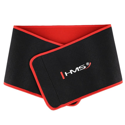 Waist Support Belt, Black-Red, Adjustable Fit