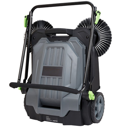 Walk-Behind Manual Floor Sweeper, 65 cm, 18.9 L, Fold Handle